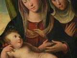 an image of a painting of a woman holding a baby