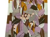 an image of a tapestry hanging on the wall of a room