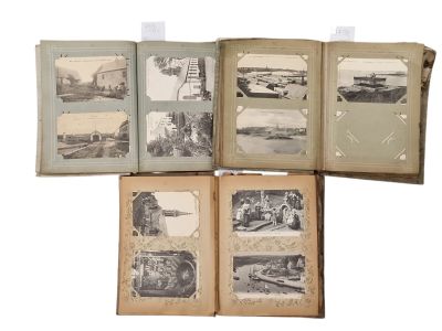 several old photos of a bunch of different things in a book