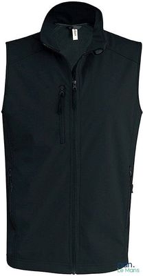 gilet softshell en polaire pour homme, noir