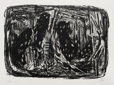 an image of a black and white drawing of a forest