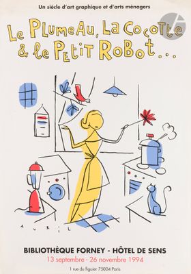 poster for the exhibition le purmait a sortte and pet robot
