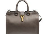 the small saint laurent bag in grey calf leather