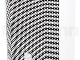 a white speaker on a white background