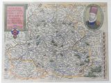 an old map with a picture of a man in a hat