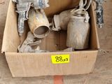 a cardboard box with a bunch of tools inside of it