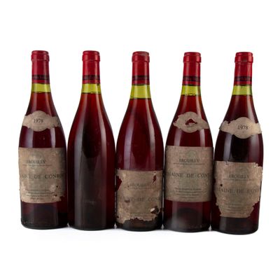 5 bouteilles : BROUILLY 1978 Domaine de Conroy