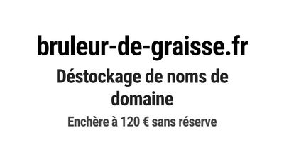 Nom de domaine bruleur-de-graisse.