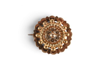 an image of a gold broochle on a white background