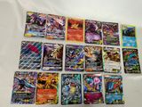 many different types of pokemon cards laid out on the table