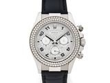 Montre-bracelet Rolex pour femme, chronographe en acier inoxydable serti de diamants