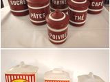 many containers and containers that are sitting on a table