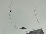 a drawing of a man ' s face on a piece of paper