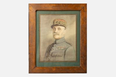 Marcel BASCHET (1862-1941) Portrait du Maréchal Foch Reprodu…