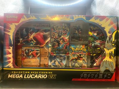 présentoir du jeu de cartes à collectionner Pokémon Mega Lucario