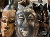 many masks that are sitting on a table
