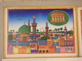 a picture of a picture of a mosque on the wall
