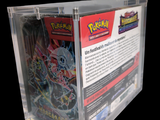 a clear box with a pokemon trading card inside of it