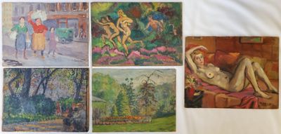 quatre tableaux représentant une femme allongée sur un lit devant une fenêtre