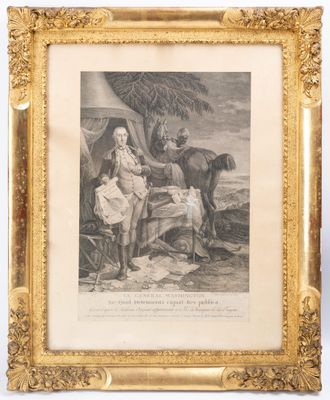 une vieille photo représentant un homme et une femme assis à une table devant un cheval