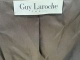 guy laroche grey dress pants with white label on the back
