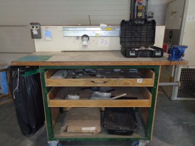an image of a workbench with tools on it