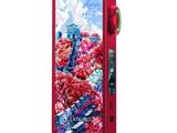 a close up of a cell phone case with a picture of the eiffel tower