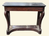Console d'applique en acajou et placage d'acajou. (photo 2)