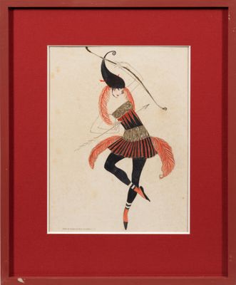 une image représentant un tableau où l'on voit une femme en robe et avec un chapeau