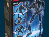 a box of lego star wars action figures on a blue background