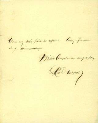 an old letter with a black ink writing on it