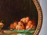 an image of a painting of a still life with oranges on a table