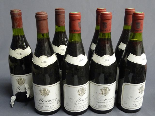 MERCUREY, DOMAINE GAREY et FILS, 3 bouteilles de 1988 (une étique...