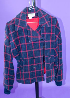 KENZO Paris Veste de tailleur et manches bombers, à motif ta… - Photo 1