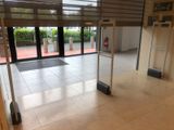 a large open room with a lot of glass doors