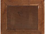 an old wooden picture frame with a number 9 on it