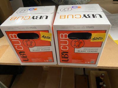 2 bibs de 3L UBY CUB, côtes de gascogne blanc tendre - matériel à l'ét - Photo 1