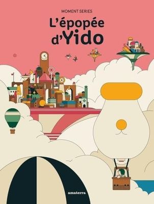 la couverture du livre *Le Pone d'Yido*, sur laquelle on voit un ballon survolant une ville