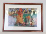 a picture of a painting hanging on the wall