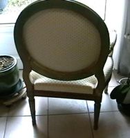 Fauteuil de style Louis XVI à dossier médaillon - tapisserie… (photo 2)