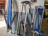 a room that has a bunch of tools on the wall
