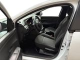 the interior of a car with the door open and the driver ' s seat down