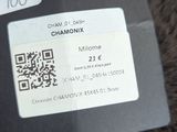 a label on a fur coat that says chamonix