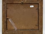 painting of a wooden frame with a piece of wood sticking out of it