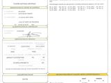 a document with a picture of a person ' s name and a barcode on it