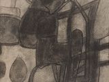 un dessin représentant un homme assis sur une chaise