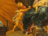 an image of a painting of a woman holding a baby in her lap