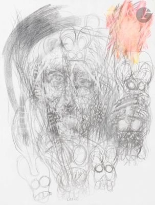 une image représentant le dessin d'une femme avec une fleur dans les cheveux