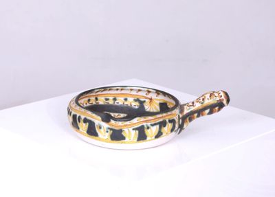 KERALUC. Cassolette en céramique à décor émaillé polychrome …