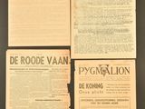 three pages of paper with a picture of a man and a woman
